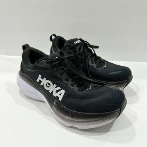Hoka One One Black and White Women's Running Shoes